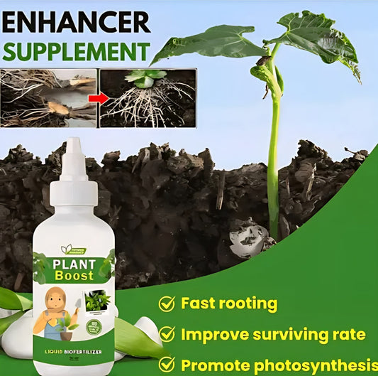 Organic Plant Boost – Liquid Biofertilizer for All Plants and Crops. (Pack of 4)